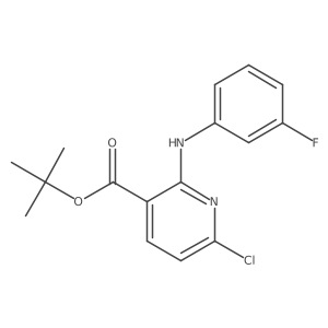 Tert-butyl 6-chloro-2-[(3-fluorophenyl)amino]pyridine-3-carboxylate结构式