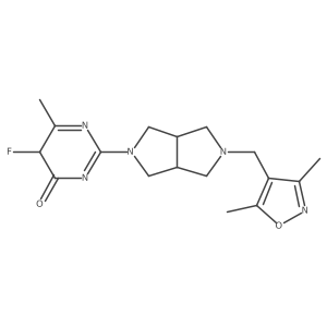 2-[2-[(3,5-dimethyl-1,2-oxazol-4-yl)methyl]-1,3,3a,4,6,6a-hexahydropyrrolo[3,4-c]pyrrol-5-yl]-5-fluoro-6-methyl-5H-pyrimidin-4-one Structure
