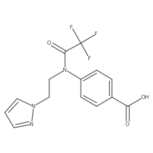 4-{2,2,2-trifluoro-N-[2-(1H-pyrazol-1-yl)ethyl]acetamido}benzoic acid Structure