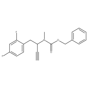benzyl N-[1-(2,4-difluorophenyl)but-3-yn-2-yl]-N-methylcarbamate结构式