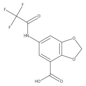 6-(2,2,2-Trifluoroacetamido)-1,3-dioxaindane-4-carboxylic acid Structure