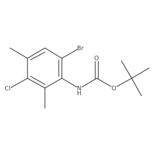 tert-butyl N-(6-bromo-3-chloro-2,4-dimethylphenyl)carbamate Structure
