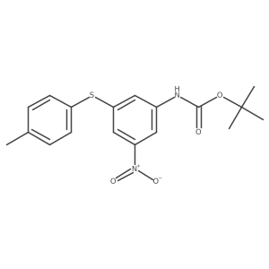 tert-butyl N-{3-[(4-methylphenyl)sulfanyl]-5-nitrophenyl}carbamate结构式