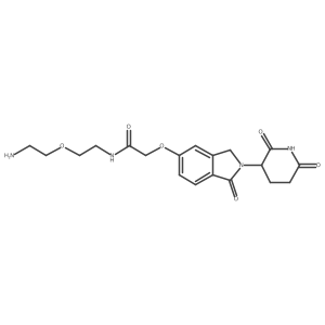 N-[2-(2-aminoethoxy)ethyl]-2-[2-(2,6-dioxo-3-piperidyl)-1-oxo-isoindolin-5-yl]oxy-acetamide Structure