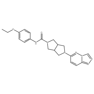 N-(4-ethoxyphenyl)-5-{[1,2,4]triazolo[4,3-b]pyridazin-6-yl}-octahydropyrrolo[3,4-c]pyrrole-2-carboxamide结构式