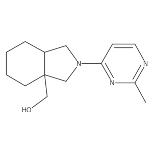 [2-(2-methylpyrimidin-4-yl)-octahydro-1H-isoindol-3a-yl]methanol结构式