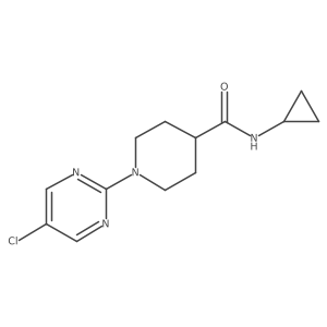 1-(5-chloropyrimidin-2-yl)-N-cyclopropylpiperidine-4-carboxamide结构式