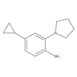 4-Cyclopropyl-2-(pyrrolidin-1-yl)aniline Structure