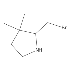 2-(Bromomethyl)-3,3-dimethylpyrrolidine结构式
