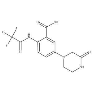 5-(3-Oxopiperazin-1-yl)-2-(2,2,2-trifluoroacetamido)benzoic acid Structure