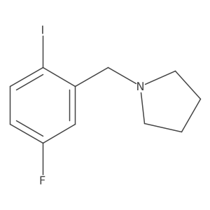1-(5-Fluoro-2-iodobenzyl)pyrrolidine Structure