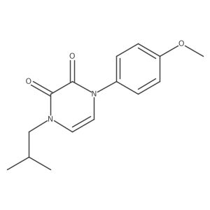 1-(4-Methoxyphenyl)-4-(2-methylpropyl)-1,2,3,4-tetrahydropyrazine-2,3-dione Structure