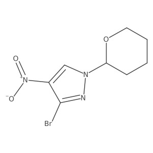 3-Bromo-4-nitro-1-(tetrahydro-2H-pyran-2-yl)-1H-pyrazole结构式