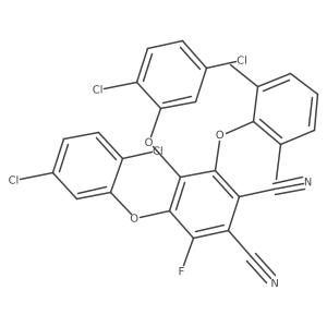 3-(2,6-Dimethylphenoxy)-4,5-bis(2,5-dichlorophenoxy)-6-fluorophthalonitrile结构式