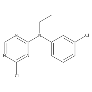 4-chloro-N-(3-chlorophenyl)-N-ethyl-1,3,5-triazin-2-amine结构式