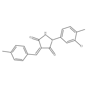 1-(3-Chloro-4-methylphenyl)-4-[(4-methylphenyl)methylene]-3,5-pyrazolidinedione Structure