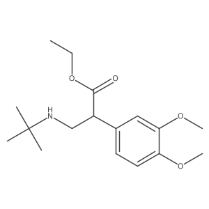 Ethyl I+/--[[(1,1-dimethylethyl)amino]methyl]-3,4-dimethoxybenzeneacetate结构式