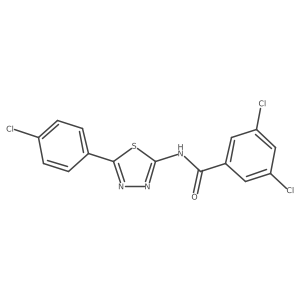 3,5-dichloro-N-(5-(4-chlorophenyl)-1,3,4-thiadiazol-2-yl)benzamide Structure