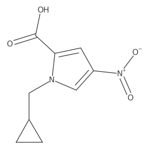 1-(Cyclopropylmethyl)-4-nitro-1h-pyrrole-2-carboxylic acid结构式