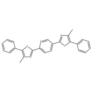 2,2'-(Pyridine-2,5-diyl)bis(4-methyl-5-phenyloxazole) Structure