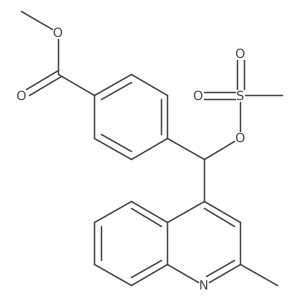4-[(2-Methyl-4-quinolinyl)[(methylsulfonyl)oxy]methyl]benzoic acid methyl ester Structure