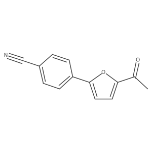 4-(5-Acetylfuran-2-yl)benzonitrile结构式
