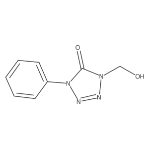 1-(hydroxymethyl)-4-phenyl-4,5-dihydro-1H-1,2,3,4-tetrazole-5-one结构式