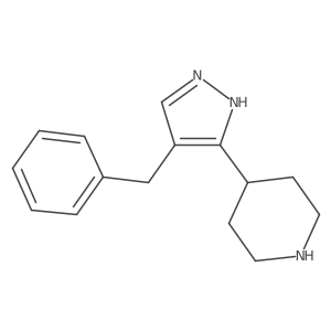 4-(4-Benzyl-1H-pyrazol-3-yl)piperidine Structure