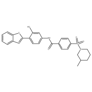 N-(4-(benzo[d]thiazol-2-yl)-3-hydroxyphenyl)-4-((3-methylpiperidin-1-yl)sulfonyl)benzamide Structure