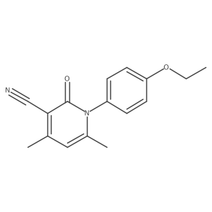 1-(4-Ethoxyphenyl)-4,6-dimethyl-2-oxo-1,2-dihydropyridine-3-carbonitrile结构式
