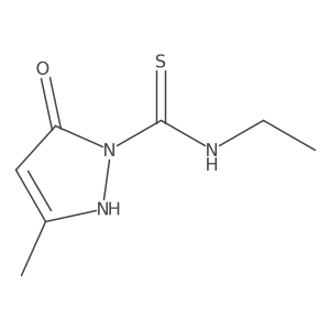 N-Ethyl-2,5-dihydro-3-methyl-5-oxo-1H-pyrazole-1-carbothioamide Structure