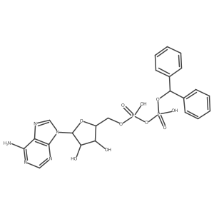 Adenosine 5a(2)-(trihydrogen diphosphate-Pa(2),Pa(2),Pa(2)-18O3), Pa(2)-(diphenylmethyl) ester Structure