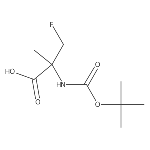 2-((tert-Butoxycarbonyl)amino)-3-fluoro-2-methylpropanoic acid Structure