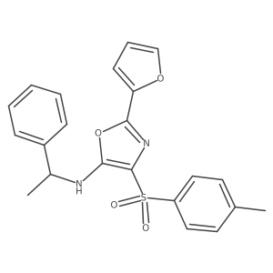 2-(furan-2-yl)-N-(1-phenylethyl)-4-tosyloxazol-5-amine结构式