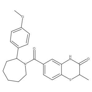 6-[[Hexahydro-2-(4-methoxyphenyl)-1H-azepin-1-yl]carbonyl]-2-methyl-2H-1,4-benzothiazin-3(4H)-one Structure