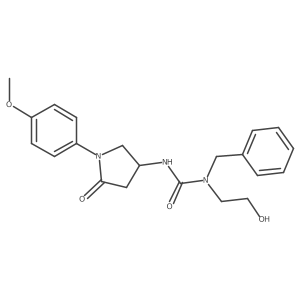 1-Benzyl-1-(2-hydroxyethyl)-3-[1-(4-methoxyphenyl)-5-oxopyrrolidin-3-yl]urea Structure