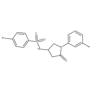 4-bromo-N-(1-(3-fluorophenyl)-5-oxopyrrolidin-3-yl)benzenesulfonamide Structure