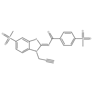 (Z)-4-(methylsulfonyl)-N-(6-(methylsulfonyl)-3-(prop-2-yn-1-yl)benzo[d]thiazol-2(3H)-ylidene)benzamide Structure