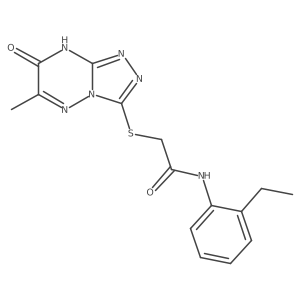 N-(2-ethylphenyl)-2-[(7-hydroxy-6-methyl[1,2,4]triazolo[4,3-b][1,2,4]triazin-3-yl)sulfanyl]acetamide Structure