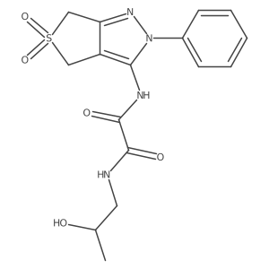N1-(5,5-dioxido-2-phenyl-4,6-dihydro-2H-thieno[3,4-c]pyrazol-3-yl)-N2-(2-hydroxypropyl)oxalamide Structure
