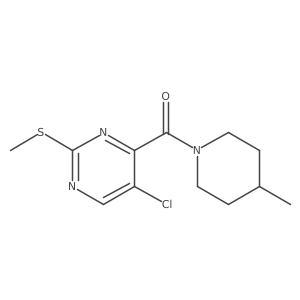 [5-Chloro-2-(methylsulfanyl)pyrimidin-4-yl](4-methylpiperidin-1-yl)methanone Structure