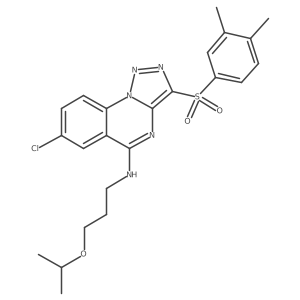 7-chloro-3-((3,4-dimethylphenyl)sulfonyl)-N-(3-isopropoxypropyl)-[1,2,3]triazolo[1,5-a]quinazolin-5-amine结构式