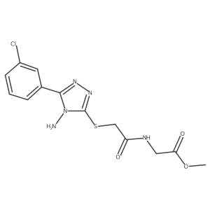 methyl 2-(2-{[4-amino-5-(3-chlorophenyl)-4H-1,2,4-triazol-3-yl]sulfanyl}acetamido)acetate Structure