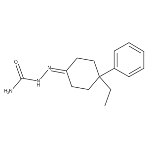 2-(4-Ethyl-4-phenylcyclohexylidene)hydrazinecarboxamide Structure