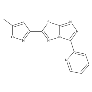 6-(5-Methyl-1,2-oxazol-3-yl)-3-(pyridin-2-yl)[1,2,4]triazolo[3,4-b][1,3,4]thiadiazole Structure