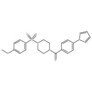 1-(4-methoxybenzenesulfonyl)-4-[4-(1H-pyrrol-1-yl)benzoyl]piperazine Structure