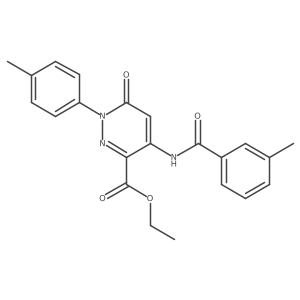 Ethyl 4-(3-methylbenzamido)-6-oxo-1-(p-tolyl)-1,6-dihydropyridazine-3-carboxylate Structure