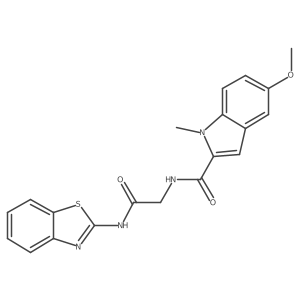N~2~-[2-(1,3-benzothiazol-2-ylamino)-2-oxoethyl]-5-methoxy-1-methyl-1H-indole-2-carboxamide Structure