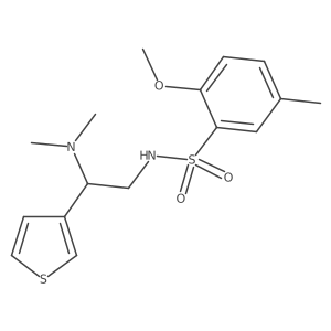 N-(2-(dimethylamino)-2-(thiophen-3-yl)ethyl)-2-methoxy-5-methylbenzenesulfonamide Structure