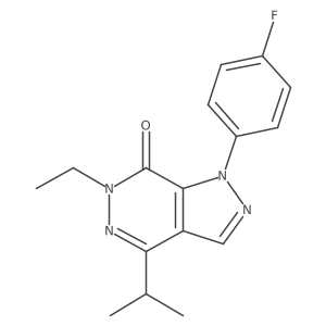 6-ethyl-1-(4-fluorophenyl)-4-isopropyl-1H-pyrazolo[3,4-d]pyridazin-7(6H)-one Structure